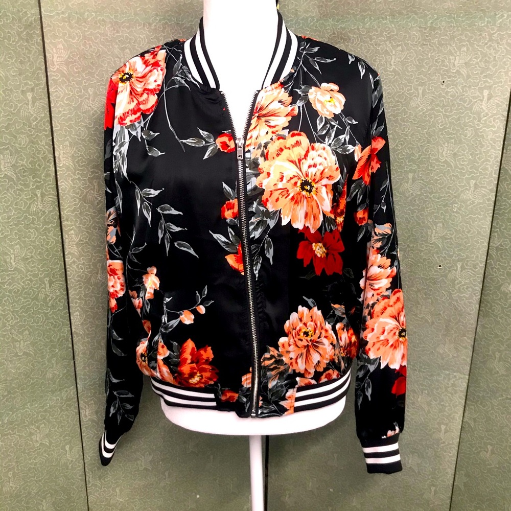 Charlotte Russe floral bomber Jacket